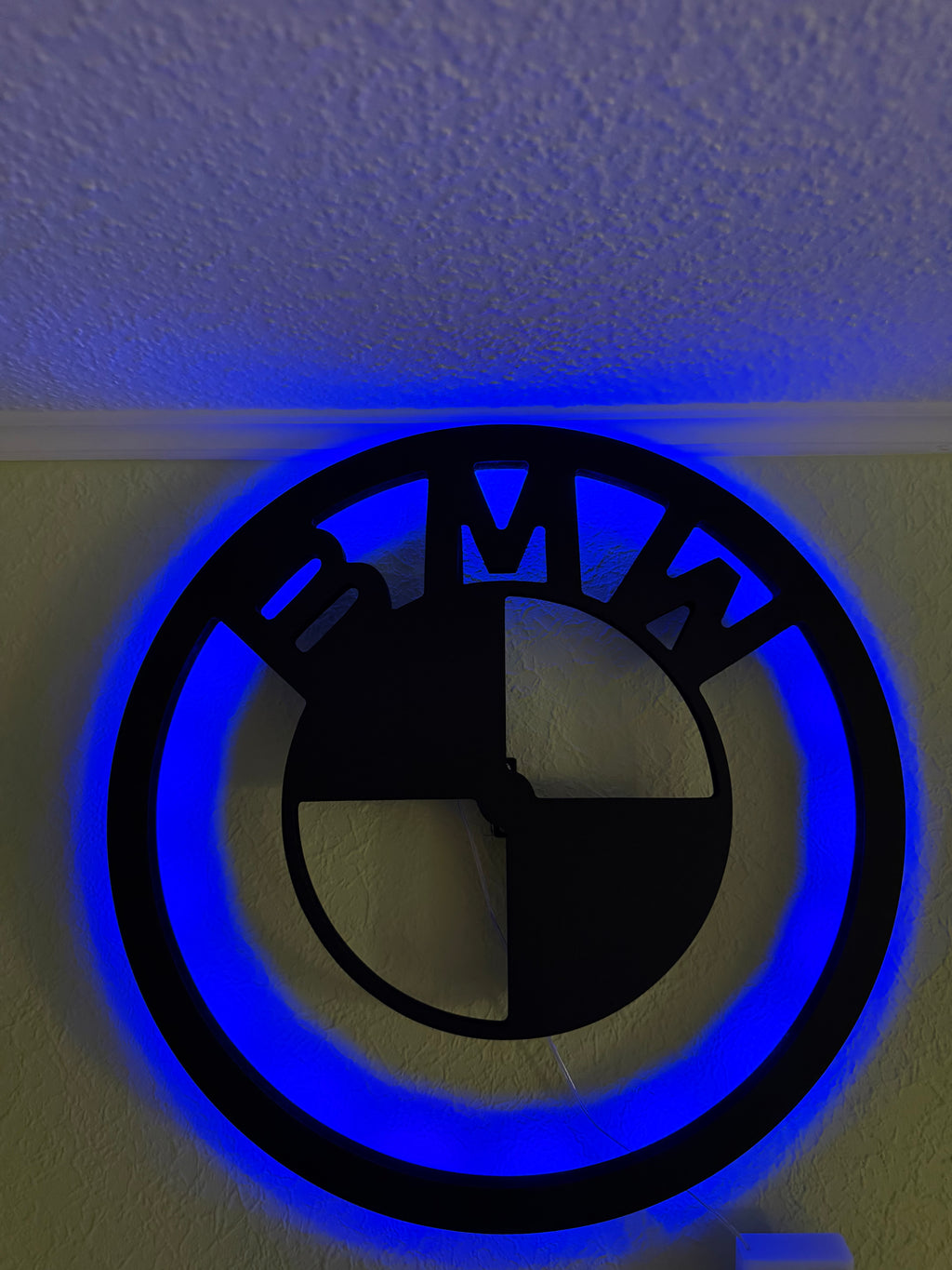 BMW Logo mit LED Beleuchtung Wand Dekoration