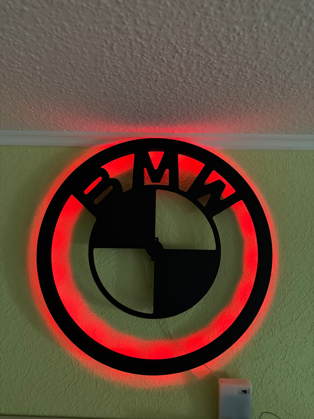 BMW Logo mit LED Beleuchtung Wand Dekoration