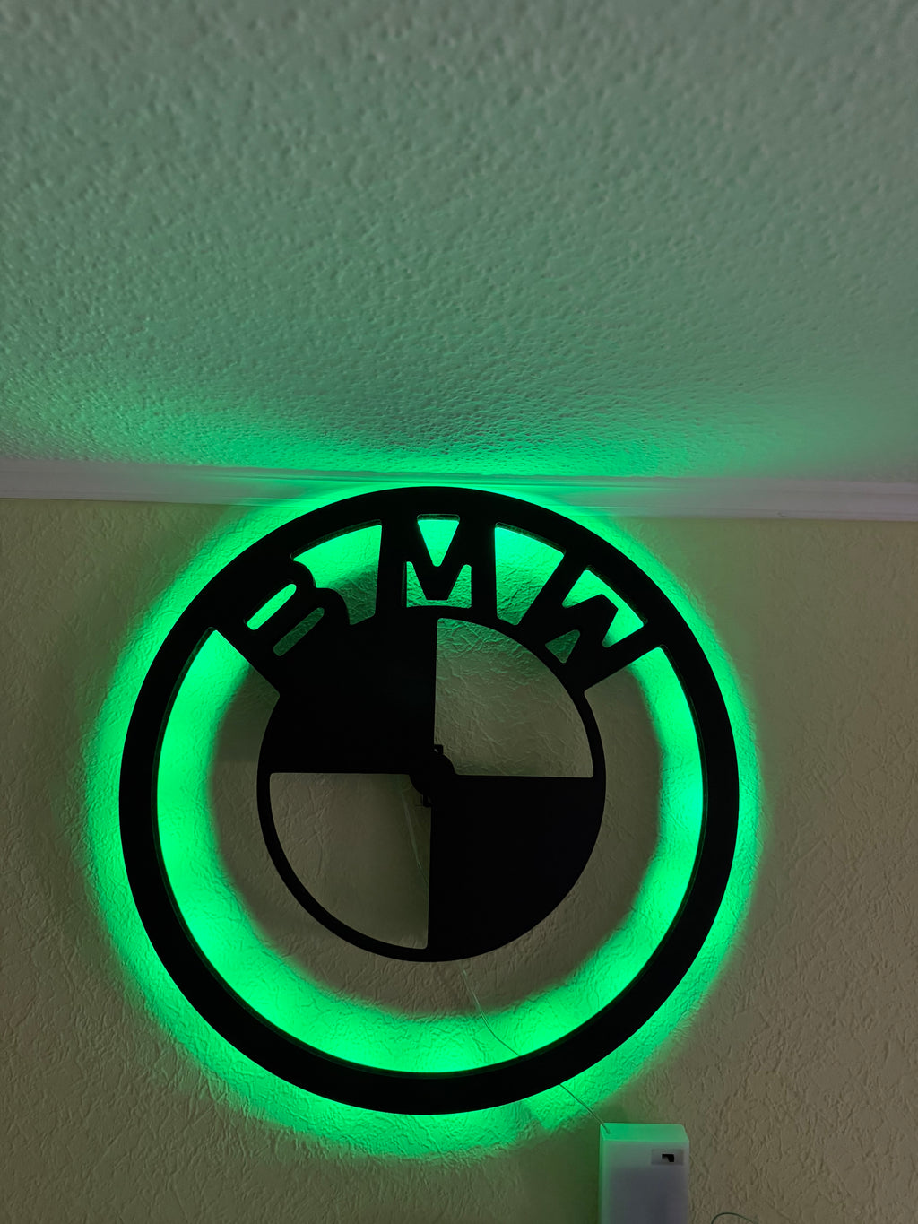 BMW Logo mit LED Beleuchtung Wand Dekoration